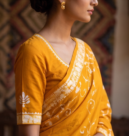 Pen Batik Mul Mul Cotton Saree
