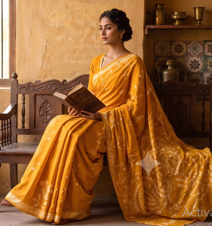 Pen Batik Mul Mul Cotton Saree